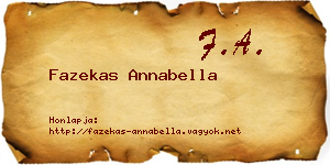 Fazekas Annabella névjegykártya