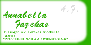 annabella fazekas business card